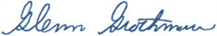 Glenn Grothman Signature