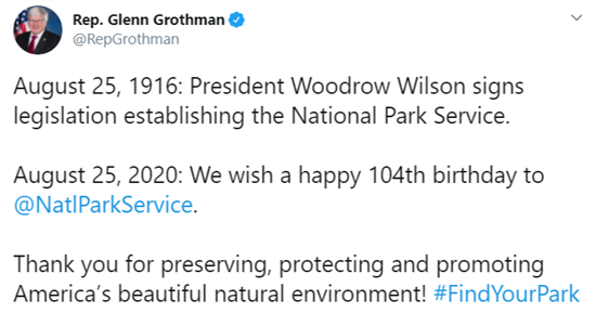 National Park Service Birthday Twitter