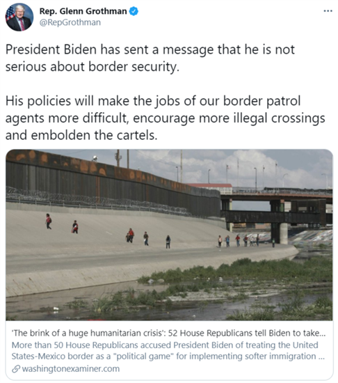 Border Crisis Washington Examiner Tweet