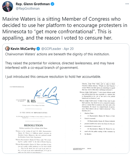 waters inciting violence