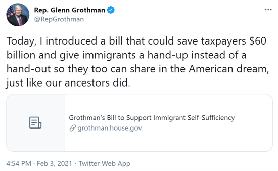 Immigrant Bill Tweet