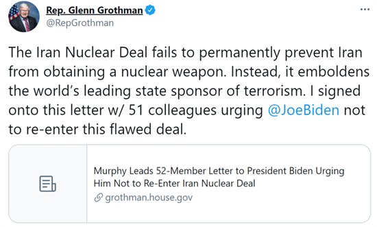 Iran Nuclear Deal Tweet