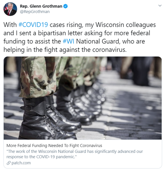 National Guard Letter Tweet