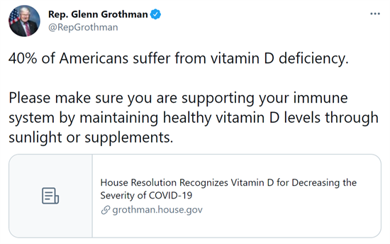 Vitamin D Article Tweet